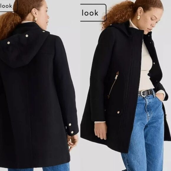 Nwt J. Crew chateau parka coat jacket Italian Stadium cloth wool nello gori 20 - Picture 3 of 10